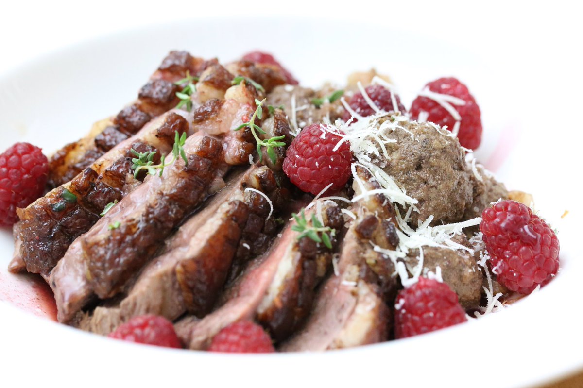 dwilliamcooks's tweet photo. ❤️Raspberry Glazed Duck Breast with Chocolate Ricotta Gnocchi❤️ #ValentinesDay #loveistheanswer #duck #red #chocolate @dwilliamcooks https://t.co/vNWzuhGvP2