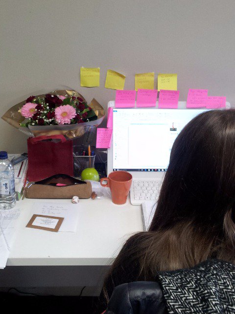 One of our lucky ladies in the office today #valentines
