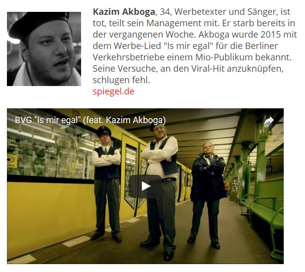 Turi2 Is Mir Egal Sanger Kazim Akboga 34 Ist Tot T Co Kutzgmgqrw