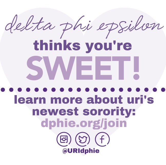 Look for us around campus for a treat today! 🍭💜 #uridphie #dphie100 #valentines #gorhody