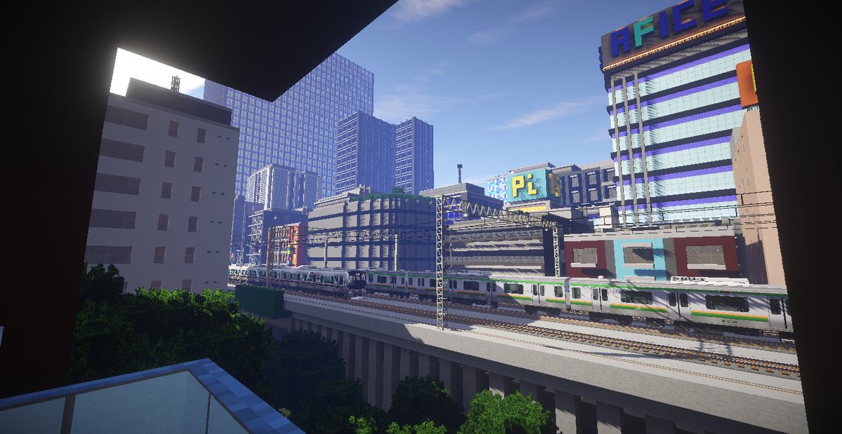 toyosucity_Mine's tweet photo. やべぇ…
このマンションから見える景色最高。
こんなマンションあったら買ってまうわ
#RTM撮り鉄部
#Minecraft https://t.co/wRjW75N8PC