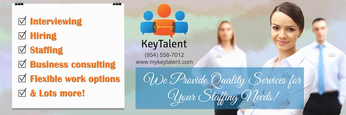 mykeytalent's tweet photo. Seeking reliable #staffingservices? We've got you covered! https://t.co/NJYoAPd7TU  #WPB #BocaRaton #ValentinesDay #SouthFloridajobs #hireme https://t.co/LaQofUg4Oz