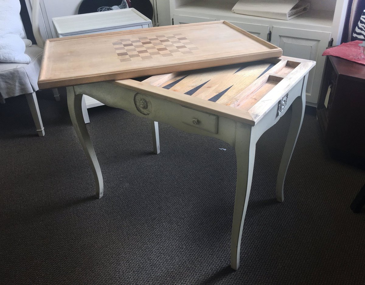 ChicSimpleShop's tweet photo. Backgammon and checkers game table with secret locked drawers - $179 #gametable #furniturestore #interiordesign #homedecor #table https://t.co/1xic5SmMU5