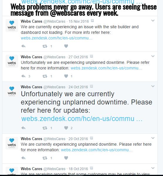 BoycottWebs's tweet photo. Always problematic @webs @WebsCares # websitebuilder #webs #webscam #badproduct https://t.co/K3GfmJ7d0l https://t.co/4qZTDL6OeY