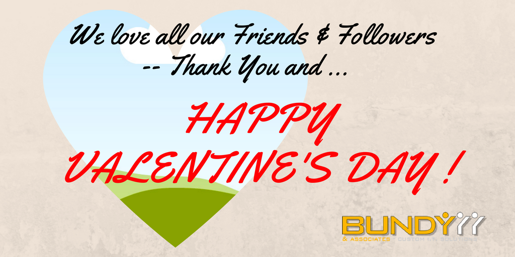bundystl's tweet photo. We love all our Friends &amp; Followers -- Thank You and ... Happy Valentine's Day!
#happy #valentines #love #BundyStl https://t.co/wfeUwoGrtx