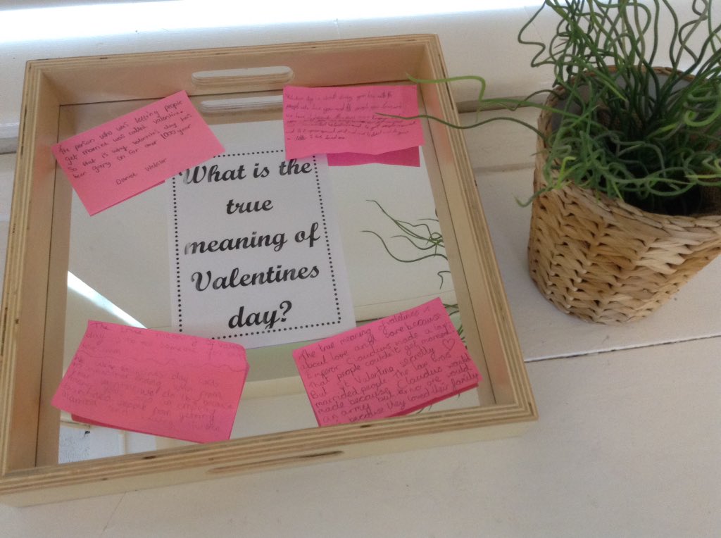 rudstony6's tweet photo. This week we have been learning about St Valentine and true meaning of Valentine's Day #CollectiveReflection https://t.co/hFU8mrOWXg
