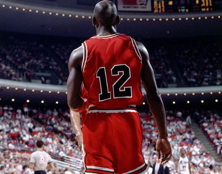 bullsexpress's tweet photo. The Legend once wore no. 12 after his 23 jersey was stolen on Valentines day #BullsHistory #Valentines #BullsNation https://t.co/eqpFYHIK9r