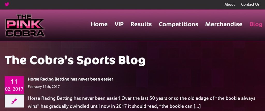 Our 1st piece is about #HorseRacing &amp; the positive changes for #Punters over the last 30 years! Check it out at... Pinkcobrapunters.com/Blog