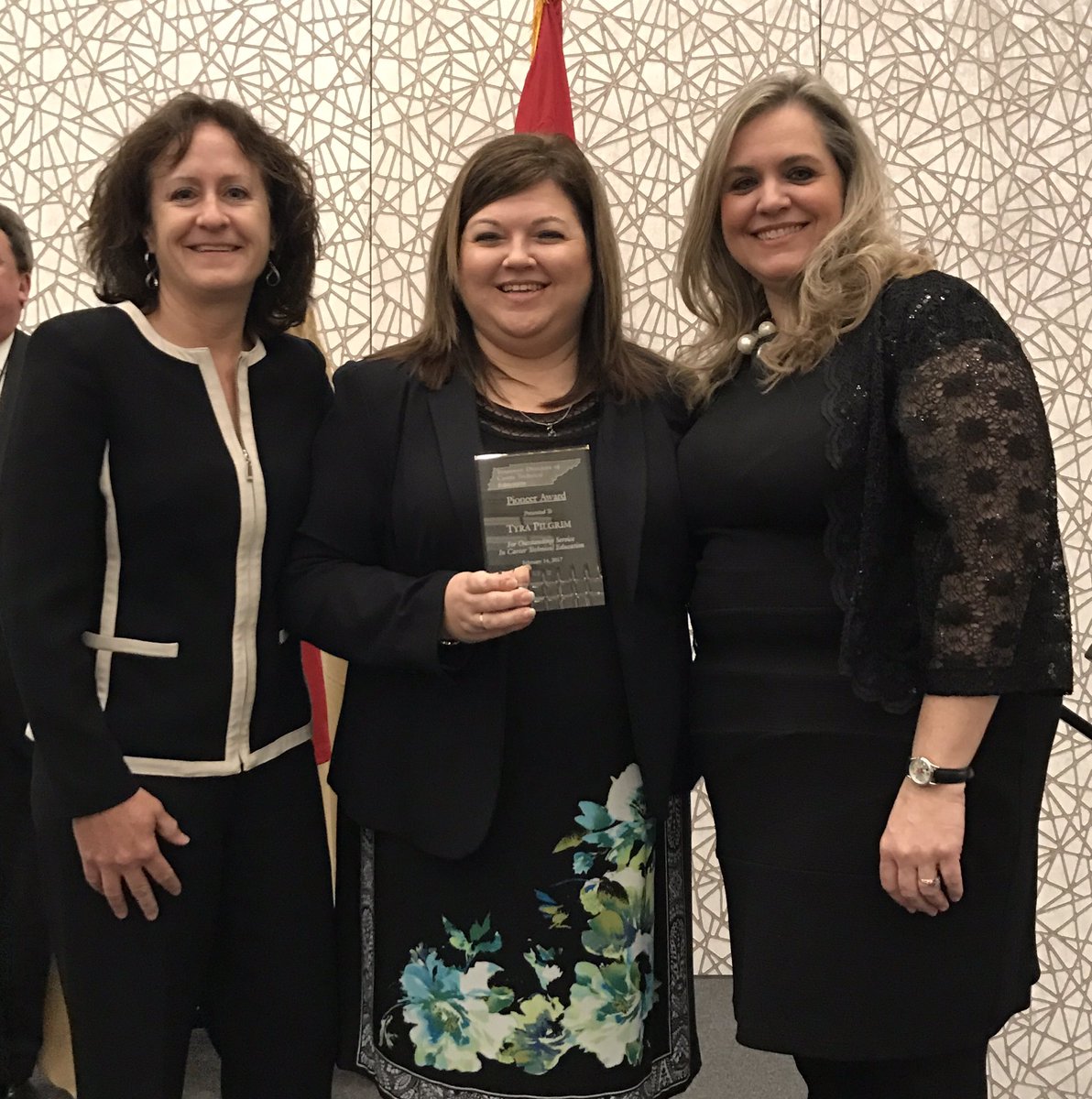 RuCoCTE's tweet photo. Thanks Arlene and Dr. Mezera! I'm very honored and excited to be the TDCTE Pioneer CTE Director of the Year!!! @rucoschools @TNedu https://t.co/u7UXv3fTEP