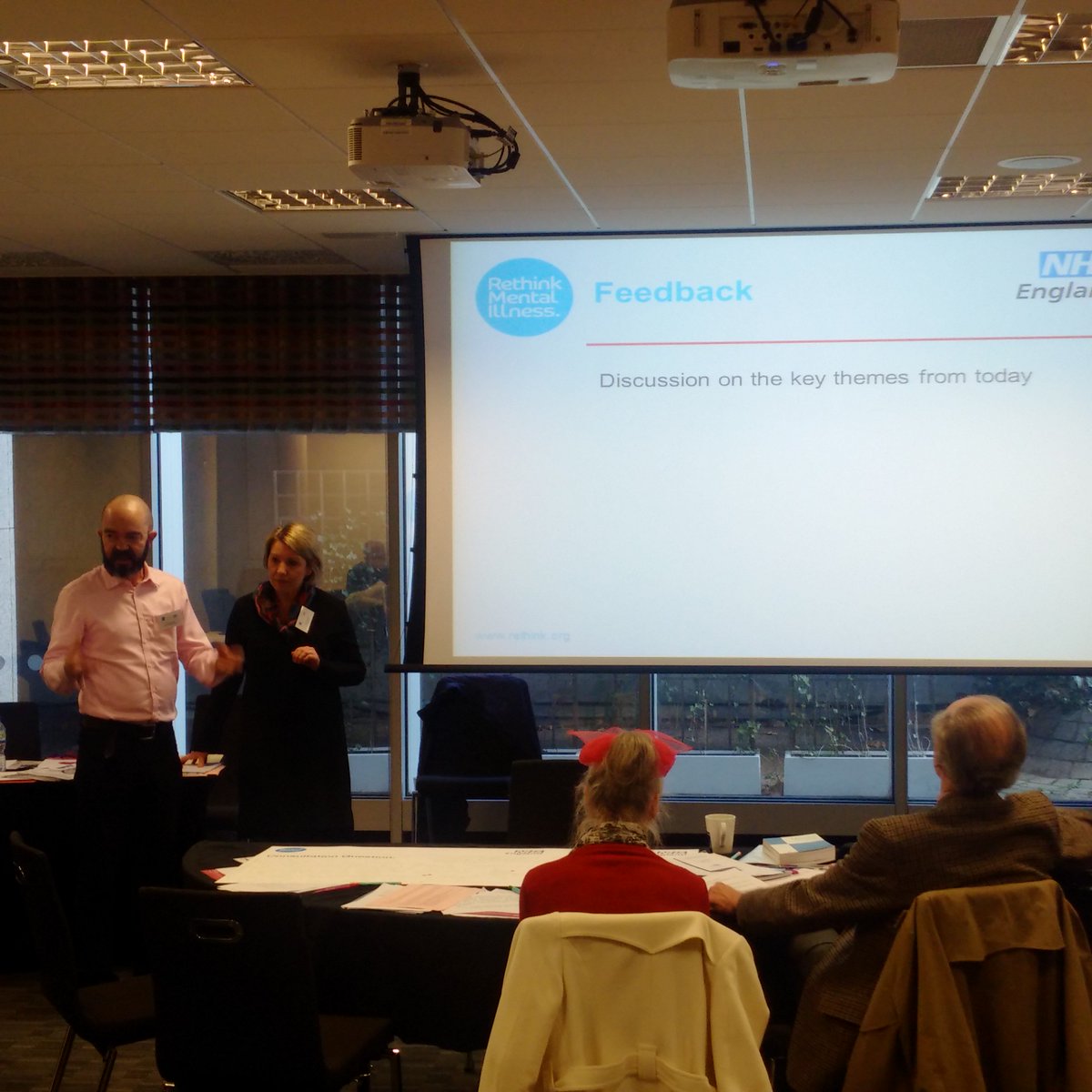 RecoveryOutcome's tweet photo. Ian from @rethink_ and Louise from @nhsengland leading the discussion on long-term stays #AdultSecure #CarersEvent https://t.co/i7Hlh6UPfX