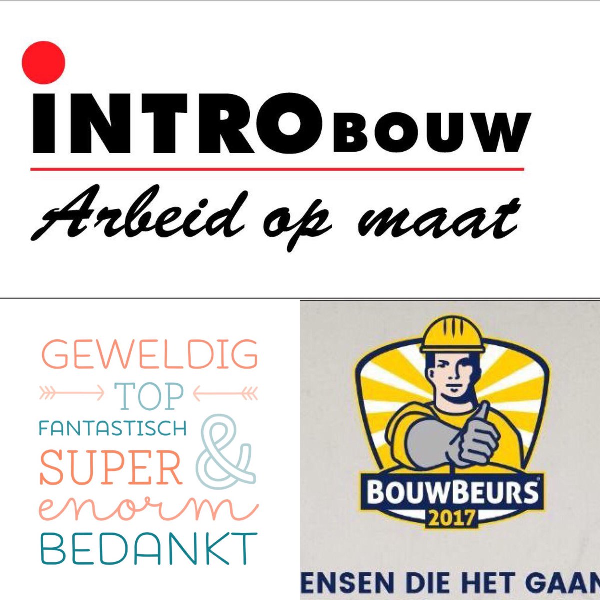 IntrobouwGroep's tweet photo. @IntrobouwGroep wil graag iedereen bedanken voor een #succesvolle #bouwbeurs2017 #introbouw #arbeidopmaat #bouw #vacatures #bedankt https://t.co/2nGd1pWjlZ