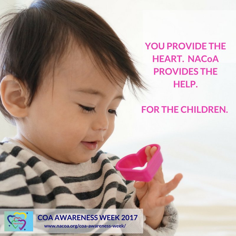 NACoA_USA's tweet photo. On this heart-filled day, think of the children during #COAWeek2017. #HelpisWaiting #Caringadult https://t.co/wobPBlIlEP https://t.co/v86slQT2C6