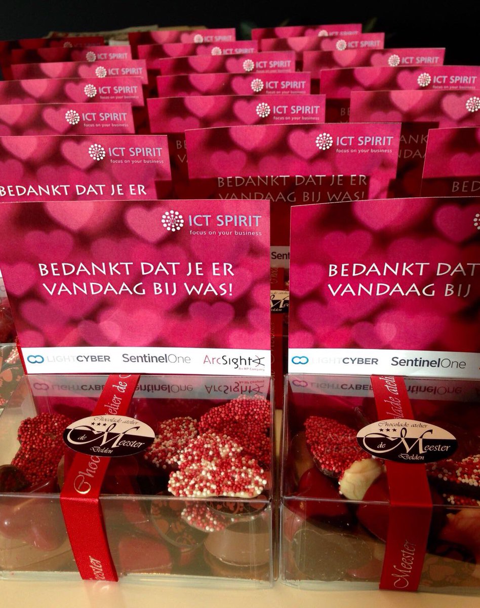 ICTSpirit's tweet image. Hoofden vol security kennis @HPE_NL ArcSight @lightcyber en @SentinelOne. #klantuitzwaaien #happyvalentinesday