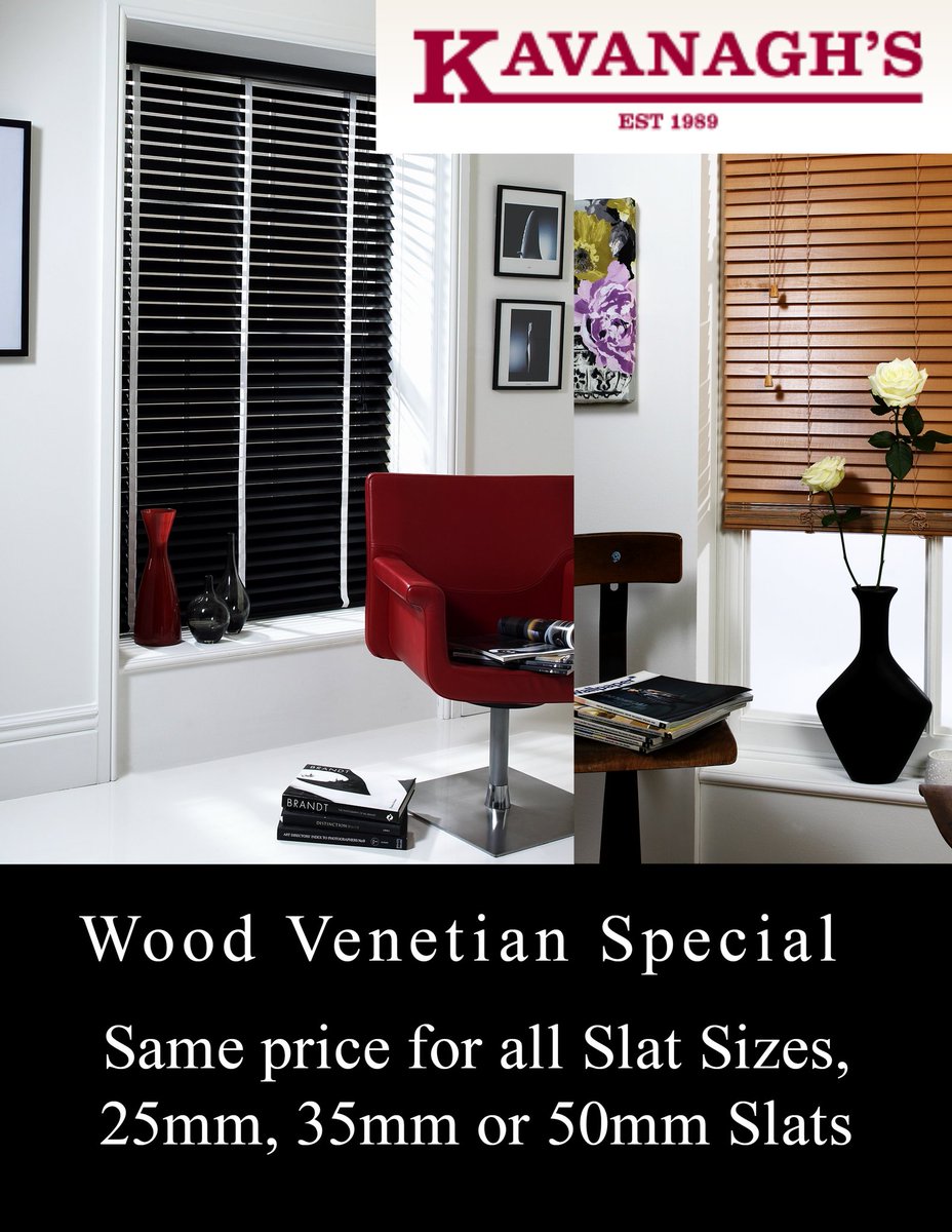 kavanaghshome's tweet photo. Same price for all Wooden Venetian Blind Slat Sizes unlike other suppliers! #blinds #venetian #dublin #quality #ireland #kavanaghshome https://t.co/Z0GNxyiIq8