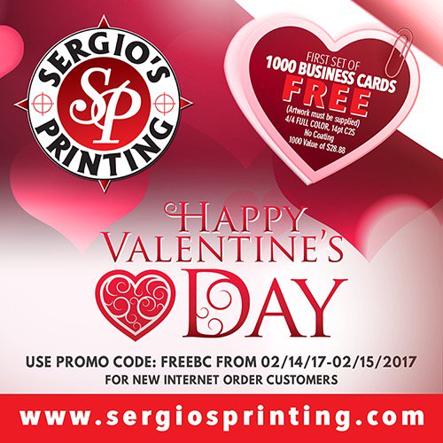 sergiosprinting's tweet photo. Happy Valentine's Day 2017 at https://t.co/nBtdqhLRVp with a promotion of business cards! #fullcolor https://t.co/maGIrkbNXR