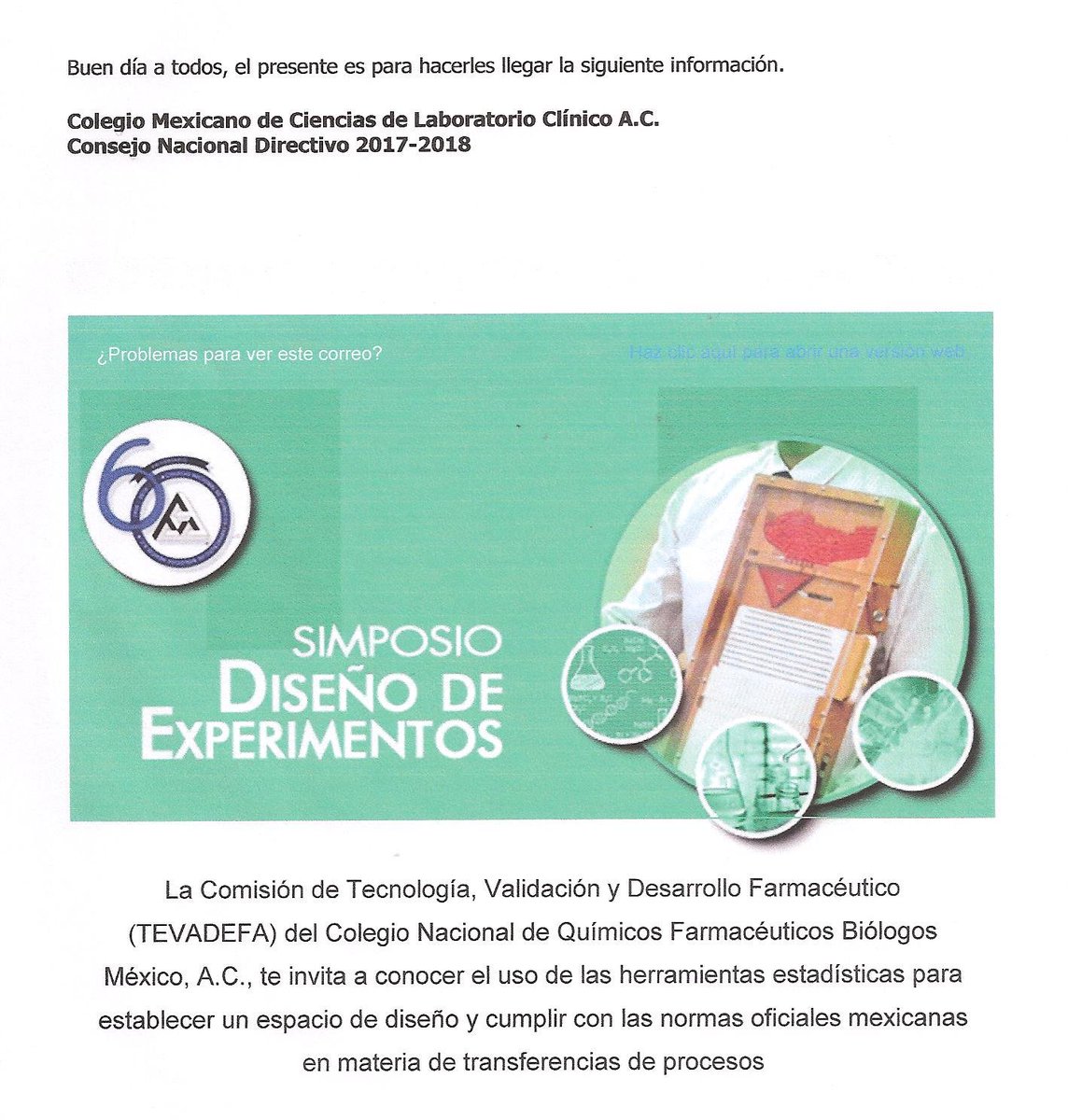 CMCLC12's tweet photo. SIMPOSIO DISEÑO DE EXPERIMENTOS.    29 Y 30 DE MARZO 2017. https://t.co/HAONg3KW45