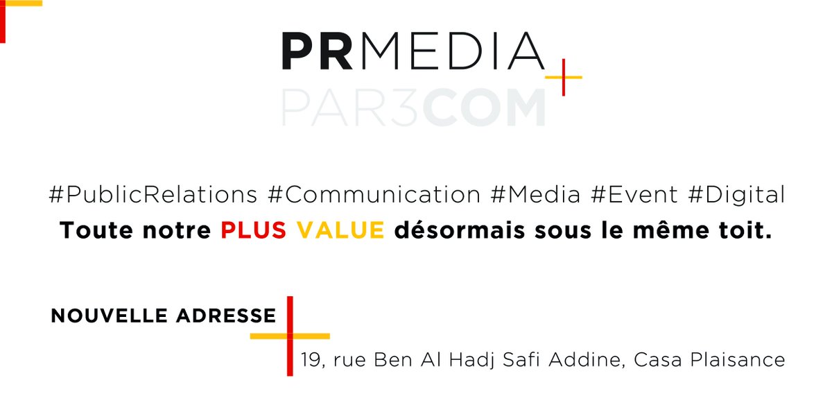 prmediacom's tweet photo. Nous avons déménagé! Nouvelle adresse, nouveaux locaux, nouveaux horizons ;)
#Plus #Together #PRMEDIA #PAR3COM https://t.co/ajvLyzj0oH