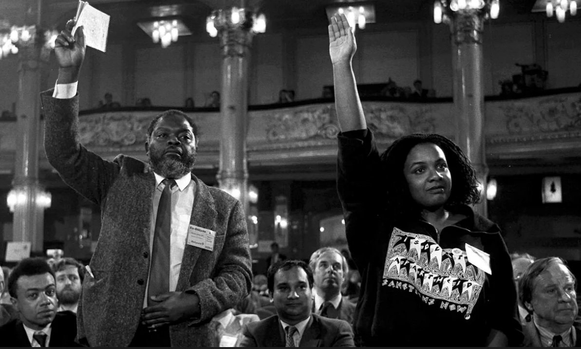 Great photo of <a href="/HackneyAbbott/">Diane Abbott</a> and Bernie (&amp; notable others), a year after making history...