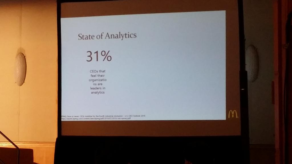 KPMG on analytics reported to #BigDataCA by <a href="/McD_Canada/">McDonalds Canada</a>