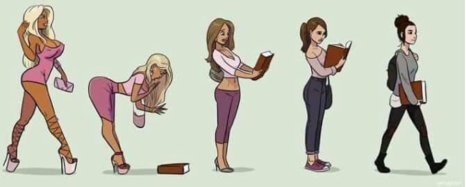 sargantanda's tweet image. anda, cogiendo un libro pasas de ser una mujer completamente decente a ser una mujer completamente decente