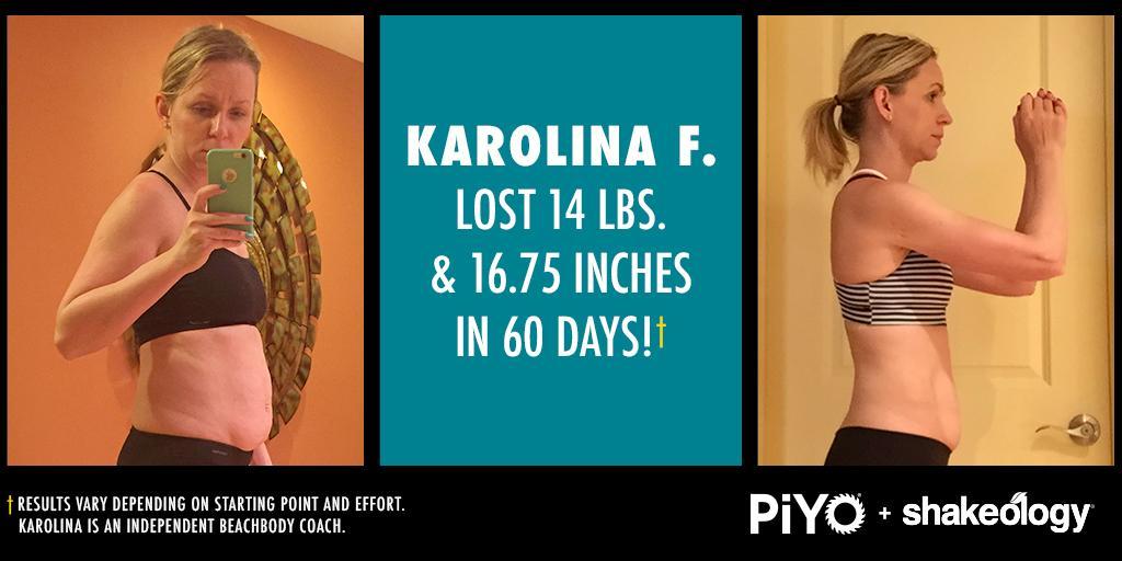 After completing #PiYo, Karolina lost 14 lbs. and 16.75 inches in 60 days! #TransformationTuesday bchbody.life/2kHeQuq