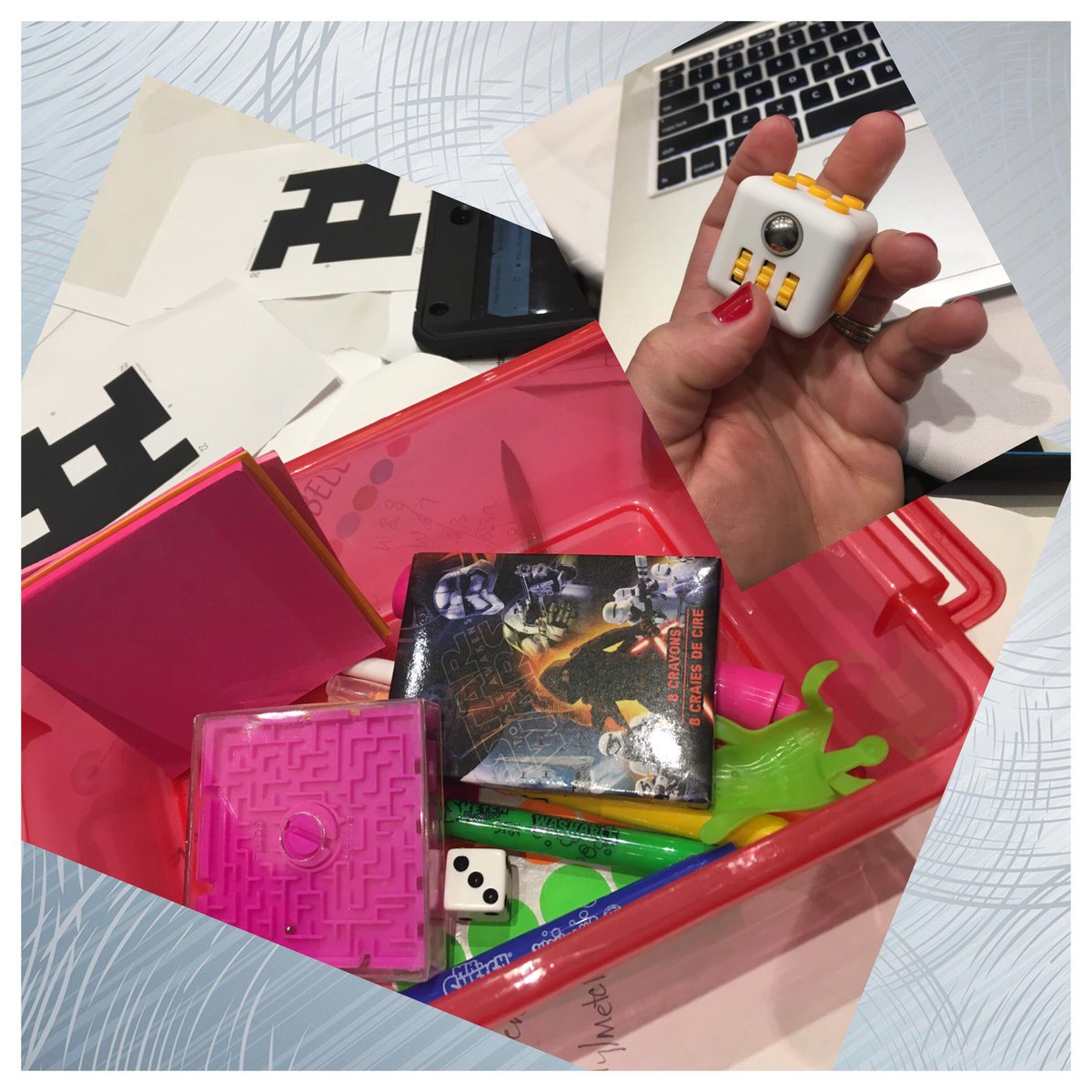 katiecampbellr's tweet photo. You're never too old to partake in the fidget box! #METC17 #impactfulpd @kimdarche https://t.co/tVhk3nQMzD
