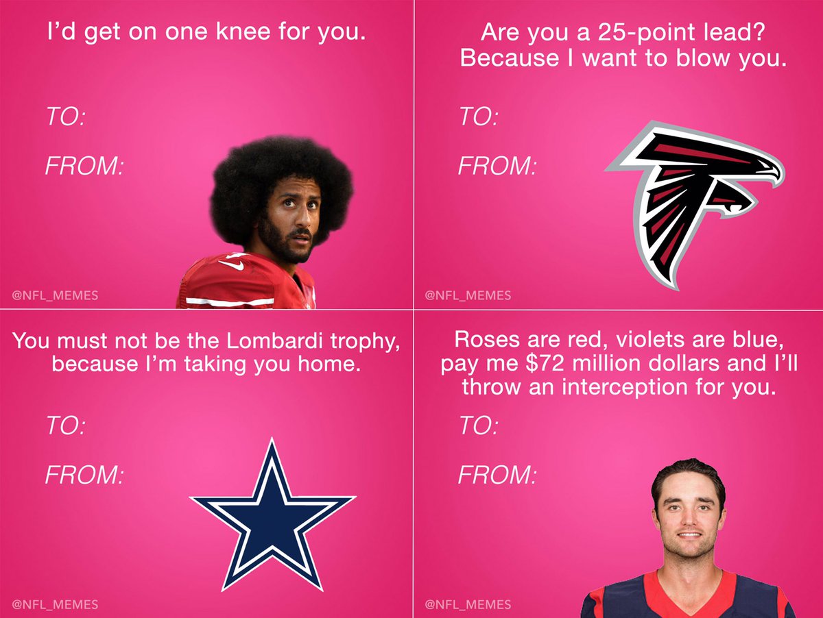 Day: Happy Valentine's Day! See the rest of the NFL-themed Valentine's...