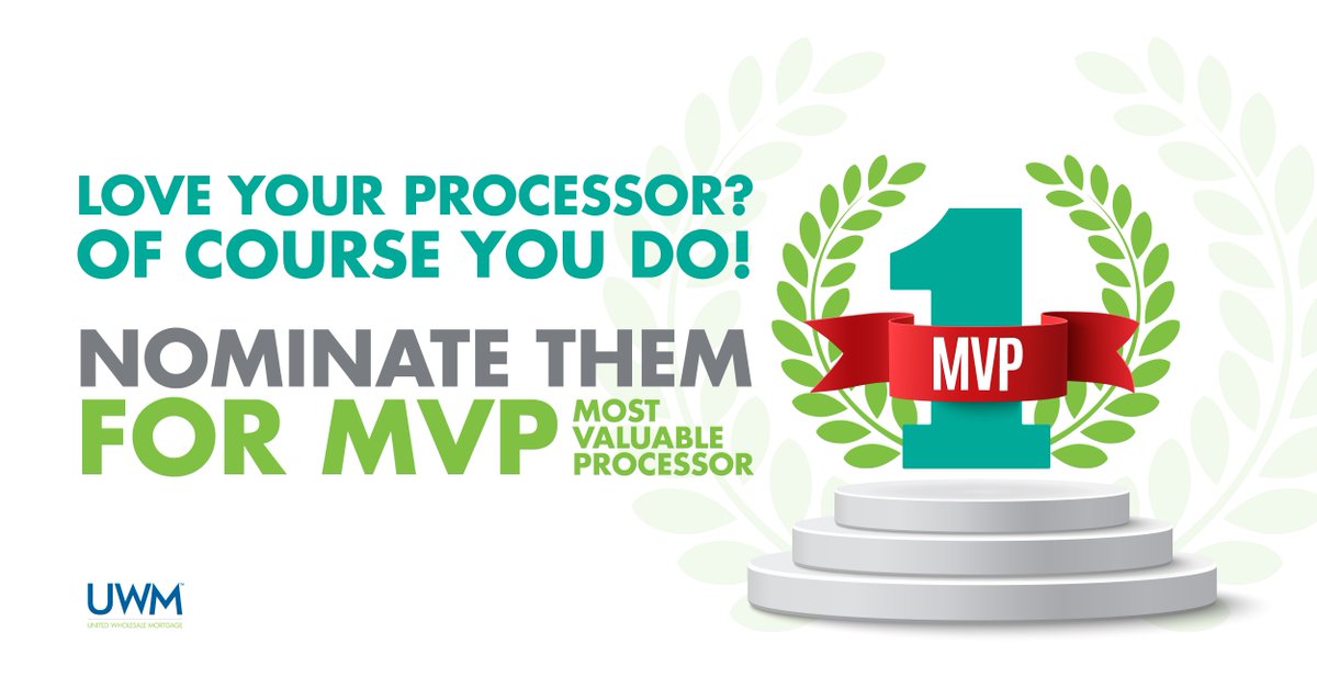 Show your love by nominating your favorite processor for the first-ever Most Valuable Processor (MVP) Award! bit.ly/2lM5VsN