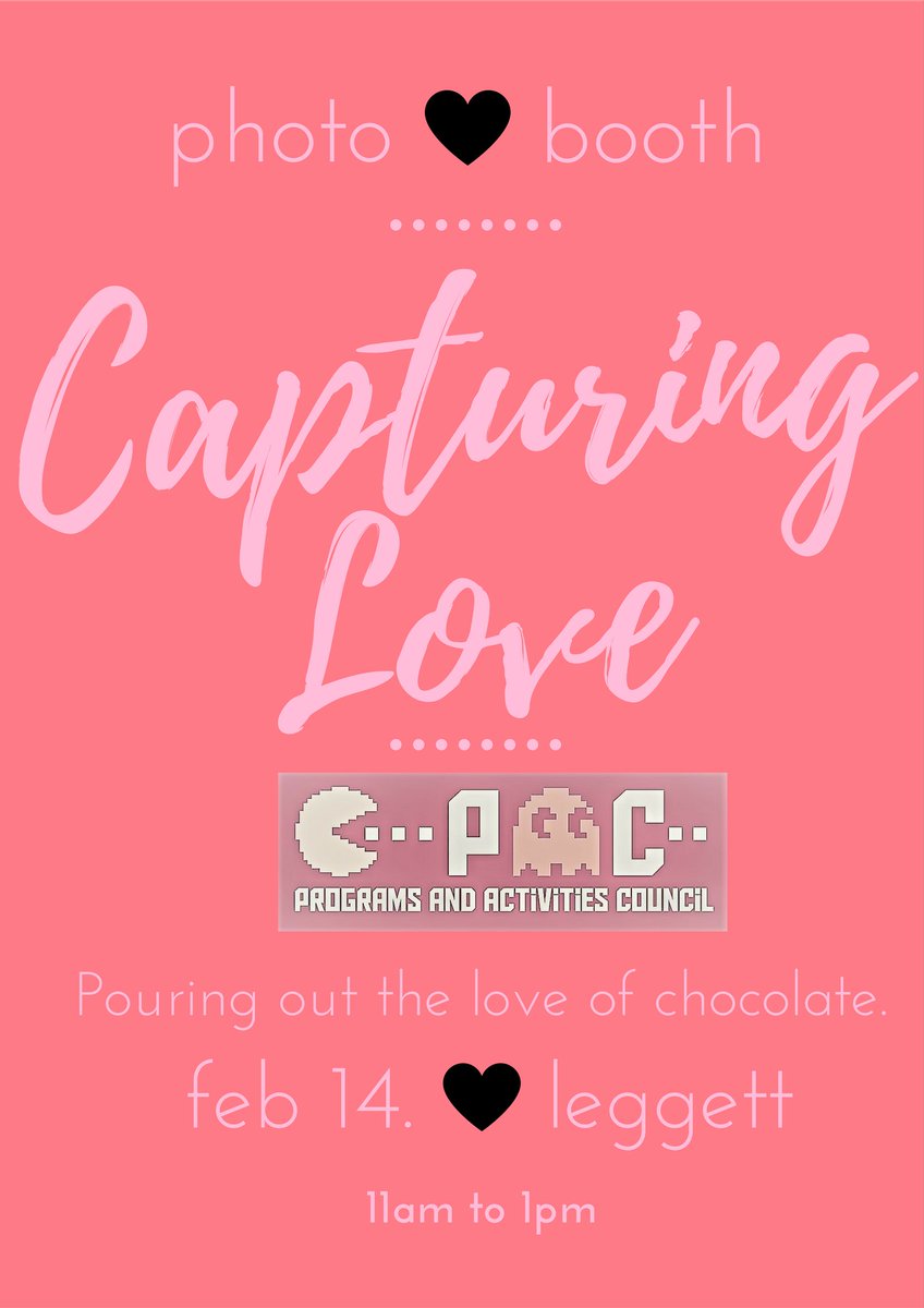MajorActivities's tweet photo. Join us right now in the Leggett for our Valentine's/Galentine's day event! Take cute photobooth pics and indulge in the chocolate fountain! https://t.co/0KPPeiqJmv