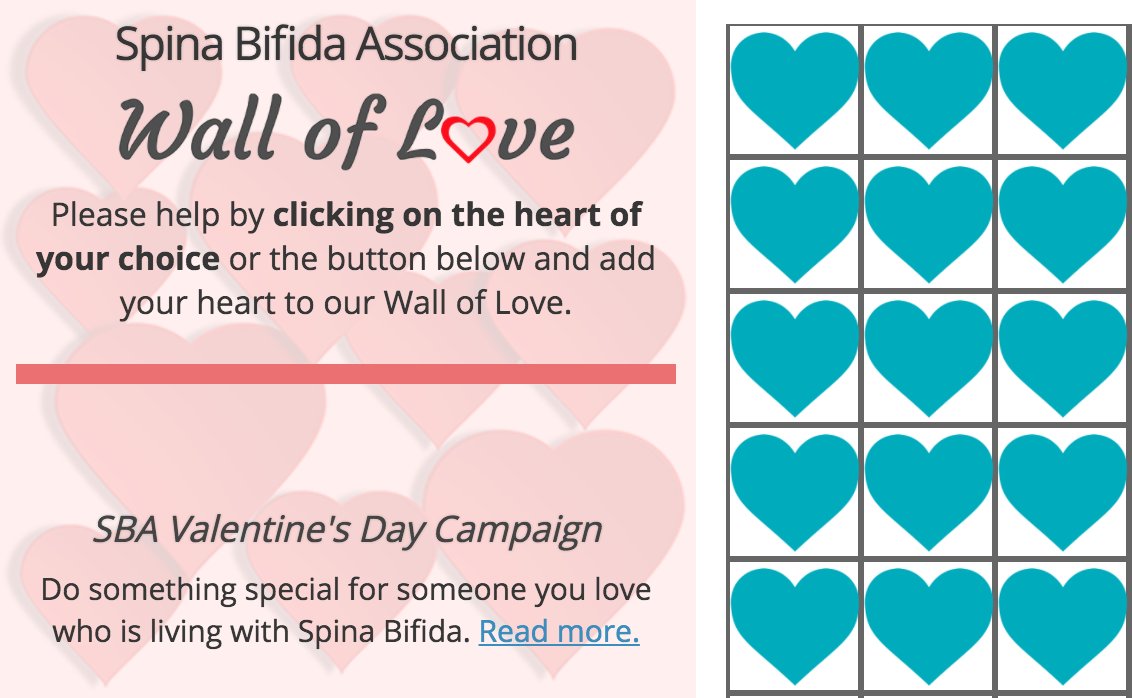 Happy Valentine’s Day! Be sure to check out our Wall of Love &amp; make a donation in honor of someone you love today. bit.ly/SBAWallofLove