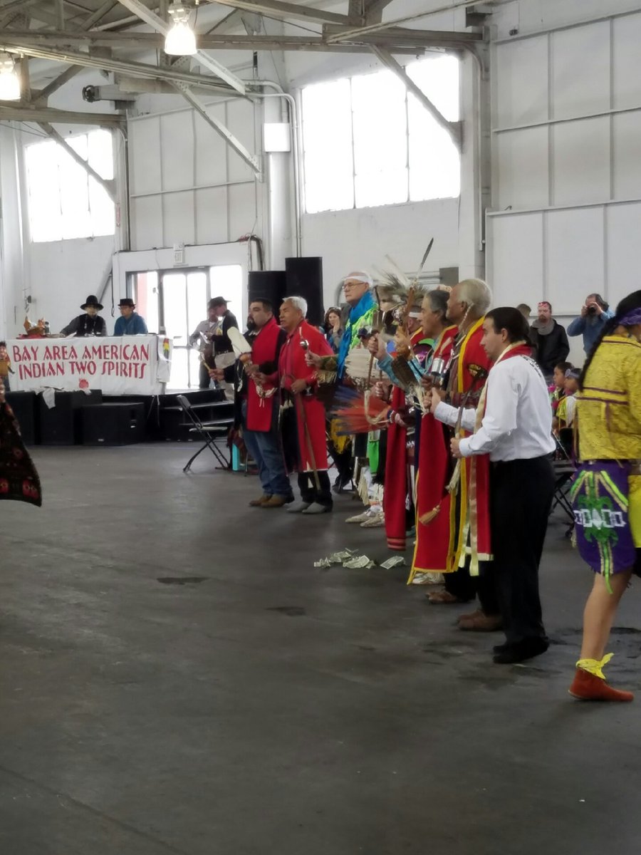 CuBuffsBaby77's tweet photo. San Fran 2017 2spirit powwow. My dad getting his gourd dance on.He's 2nd one lookn left #dad&daughters #veterans #n8vpride https://t.co/9oEBPuviDS