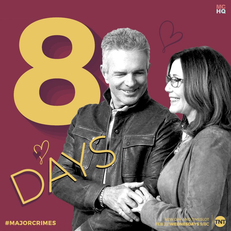 MajorCrimesHQ's tweet photo. Celebrate #ValentinesDay with our favorite police couple! 8 days until #Shandy comes back to our TV screens! #MajorCrimes #WatchLiveFor5 https://t.co/hCAxXg7meF