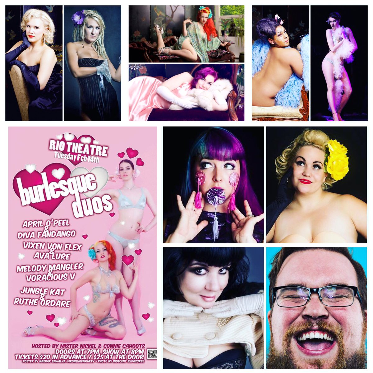Burlesque Duos tonight at the <a href="/RioTheatre/">Rio Theatre</a>!! #vancouver #valentinesday