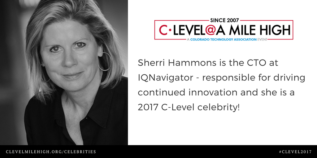 ColoTechAsn's tweet photo. Sherri Hammons, CTO @iqn is a 2017 C-Level celebrity! Join us March 16th to meet 60+ CXO's, network &amp; win business! https://t.co/DmBmpcJk0z https://t.co/Dak133HpsY