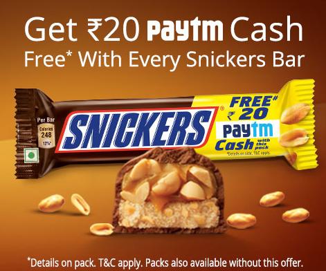 FreeTalkTime's tweet photo. Enjoy #SnickersChocolates & earn Rs. 60 #FreePayTMCash - https://t.co/sciZOn1PjN
#SnickersPaytmOffer #snickers #PaytmCash #paytm https://t.co/4f4F3UY1ct