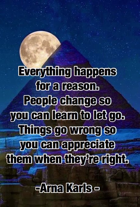 Everything happens for a reason. People change so you can learn to let go. Things go wrong so you can<a href="/tag/mytwitteranniversary"class="tags"><span>#mytwitteranniversary</span></a>