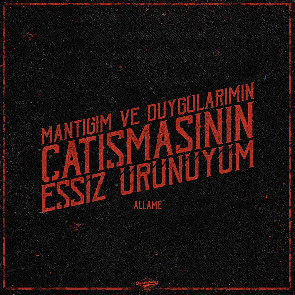 oversez's tweet photo. "Mantığım ve duygularımın çatışmasının eşsiz ürünüyüm." -Allame @hamzaallamegul 
#orgasmverses #türkçerap #Allame https://t.co/CWvxeD5Dwx