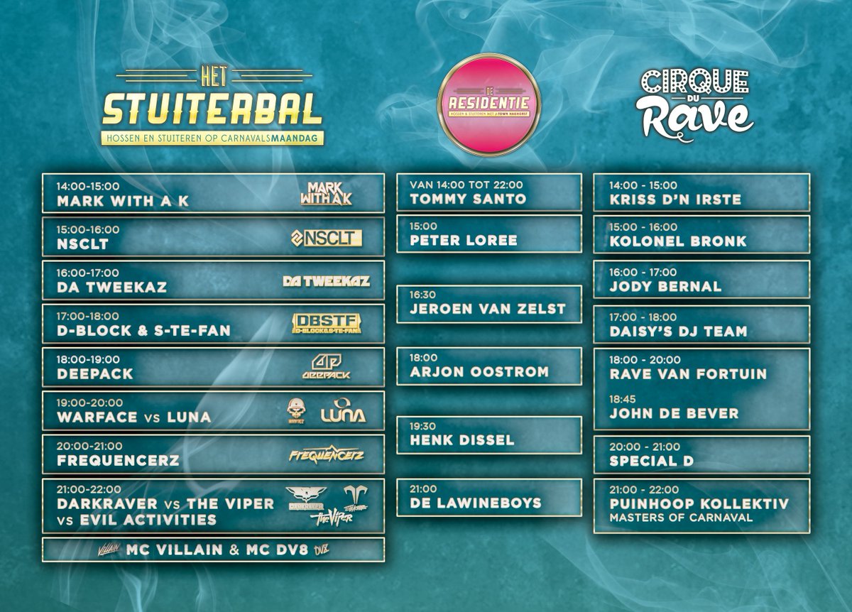 HET STUITERBAL = OVERDEKT // Floorplan &amp; Timetable #carnaval #hardstylecarnaval #hetstuiterbal hetstuiterbal.nl/build2/index.p…