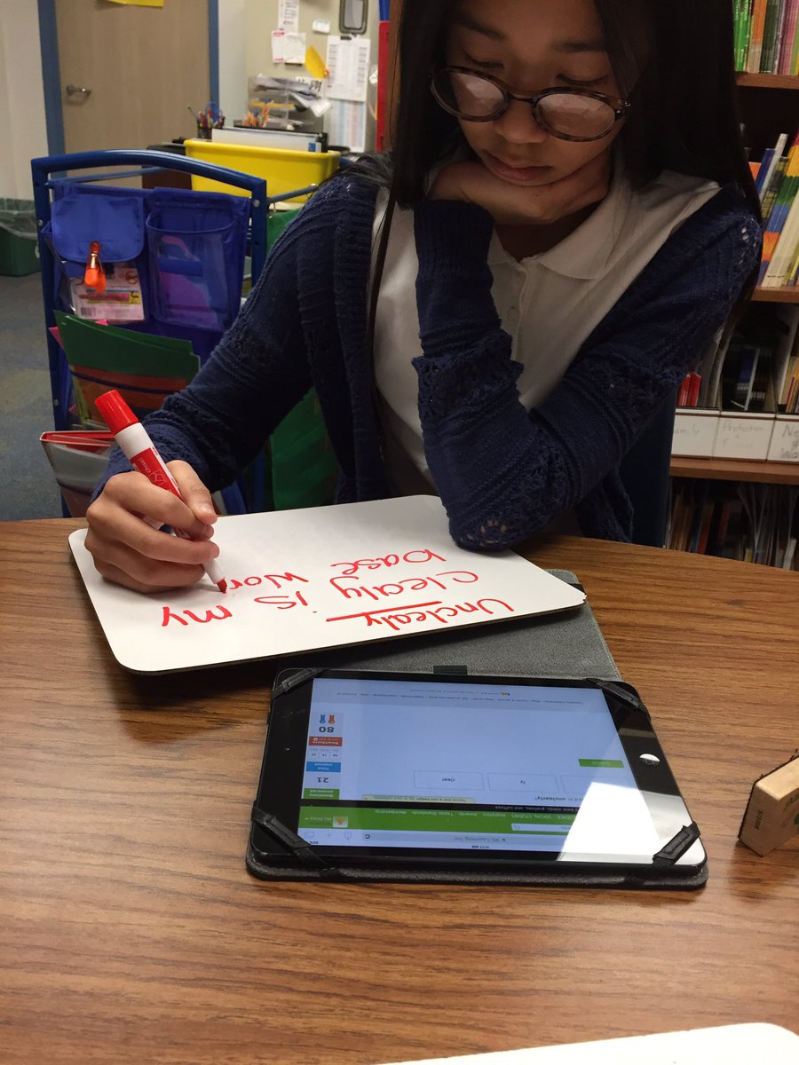 mbwood1284's tweet photo. My 5th graders attacking prefix &amp; suffix words! Get it kids! ✋🏼@Bullock_Bears @TrimbleShannon @gisd_iteam https://t.co/wTLJjskvc9