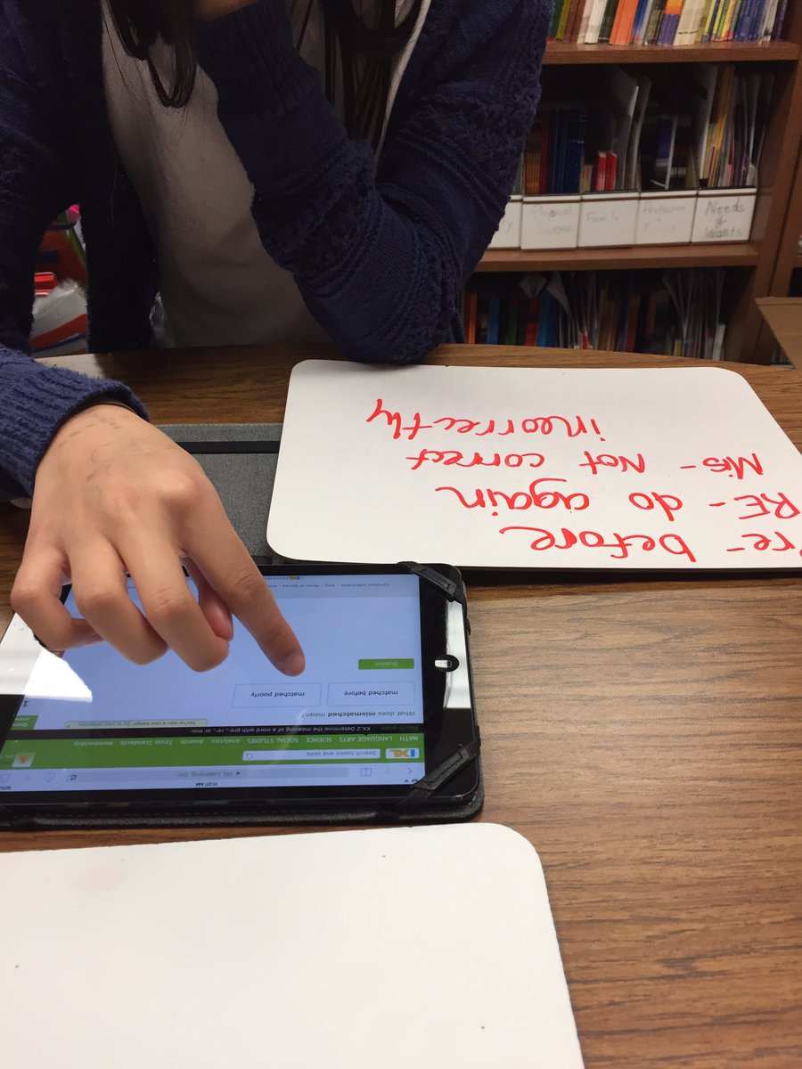 mbwood1284's tweet photo. My 5th graders attacking prefix &amp; suffix words! Get it kids! ✋🏼@Bullock_Bears @TrimbleShannon @gisd_iteam https://t.co/wTLJjskvc9