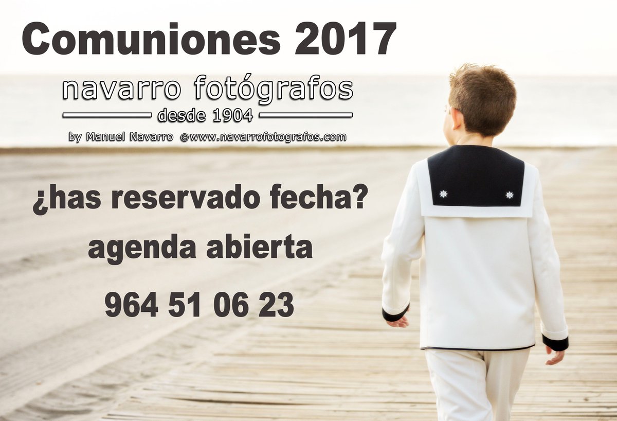Vamos concretando fechas y cerrando horarios para las sesiones. Estudio y exteriores, ¿qué te apetece? #comuniones2017 #navarrofotografos