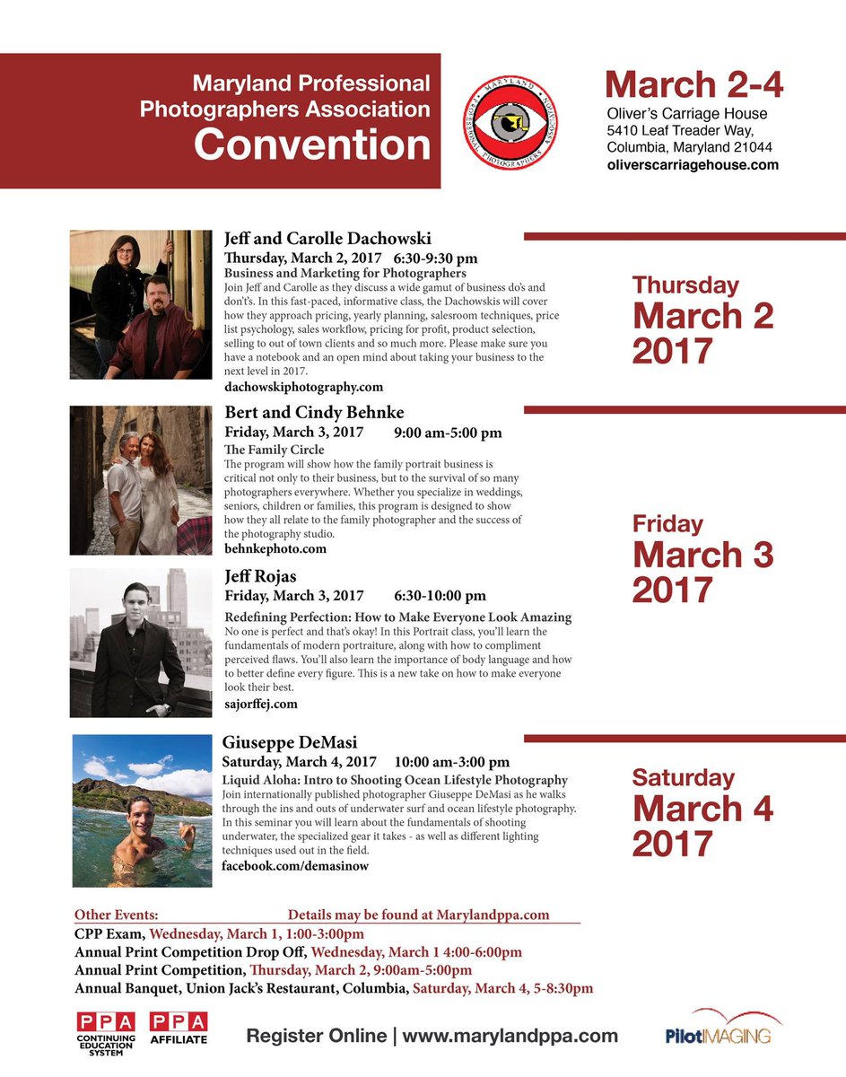 MDPPA1's tweet photo. MDPPA Annual Convention Mar 2-4, 2017 in Columbia, MD @OurPPA #photography  #education https://t.co/vx0Xhgi5xH https://t.co/6hg96M0OPF
