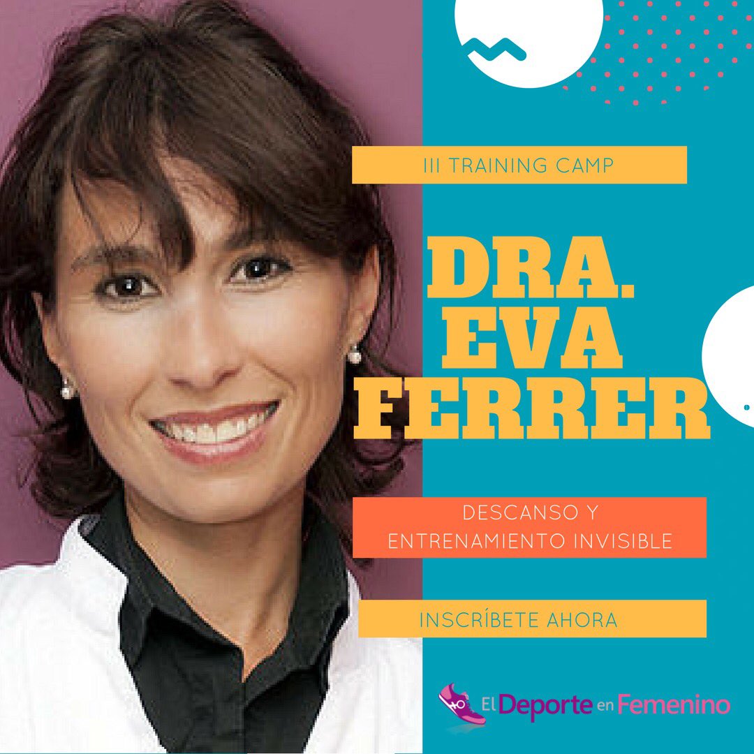 EDCorredoras's tweet photo. PONENTES DE MÁXIMO NIVEL
La dra. Eva Ferrer formará parte del III Training Camp de #runningfemenino.Inscríbete aquí: https://t.co/BTPhJvNvk0 https://t.co/zCjwFDw3CA