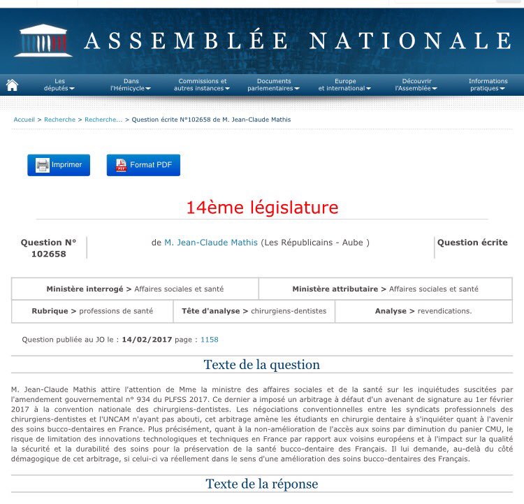 jerome__petit's tweet photo. Merci à M. Jean-Claude Mathis d'avoir posé cette question orale à l'Assemblée Nationale. #DENTger @MarisolTouraine https://t.co/jDXiZjgdoL