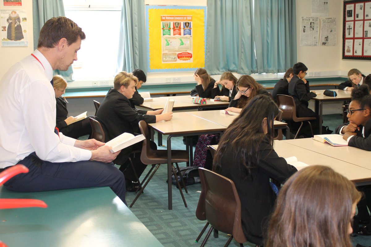 RastrickEnglish's tweet photo. 3 days to go until Drop and Read on Friday! The whole school goes silent at 3pm for 30 mins of reading. Here are some photos from last year: https://t.co/Mquq5Ogrcf