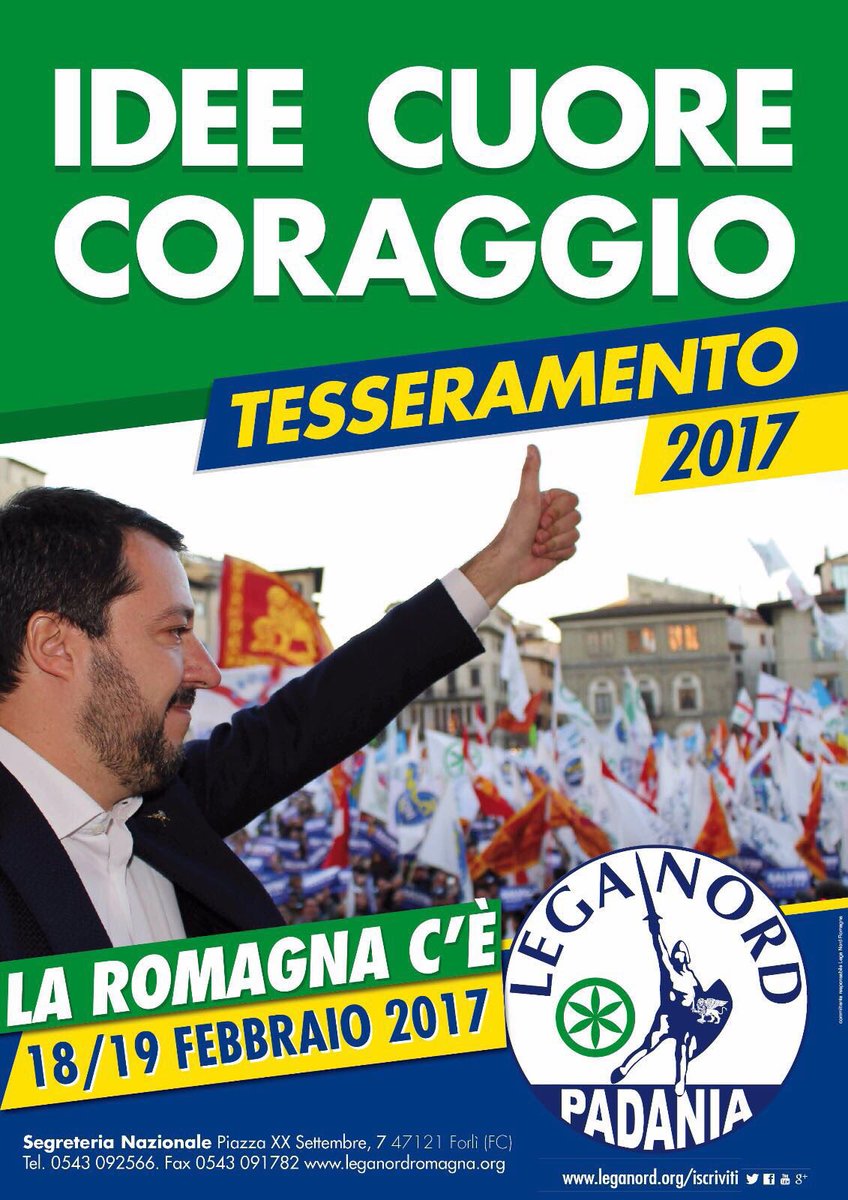 LuuBaccarini's tweet photo. Vi aspettiamo questo weekend a #Ravenna ed in tutte le piazze dellla #Romagna #LegaNord https://t.co/aHG21SRyBs