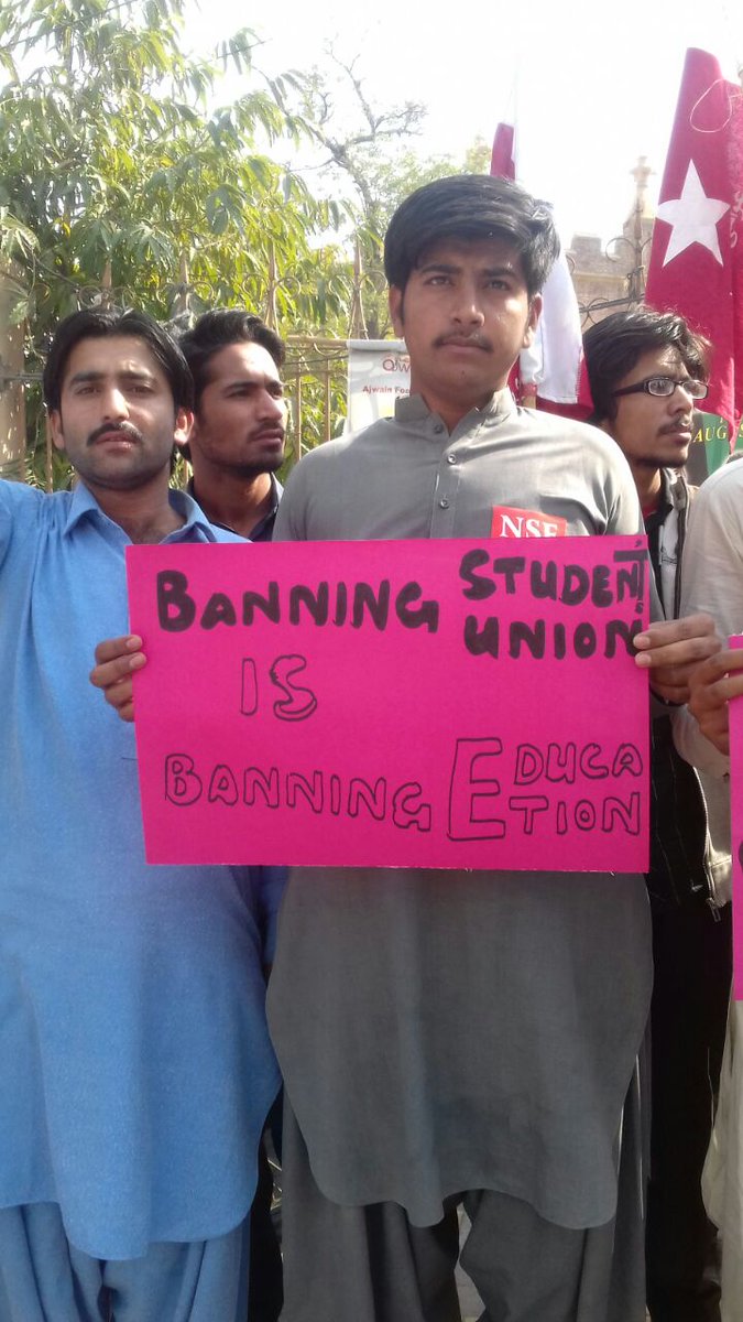 AwpHunza's tweet photo. Banning the students union is banning education. #AwamiWorkersParty stands with all the students protesting for
#LetStudentsUnionize https://t.co/mYj6zJi0lb