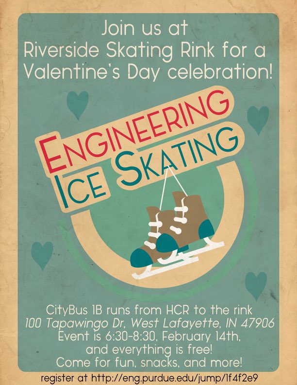 PurdueCOEHP's tweet photo. reminder to come to our v-day skating event tonight! 💖 https://t.co/LafARHzrfF