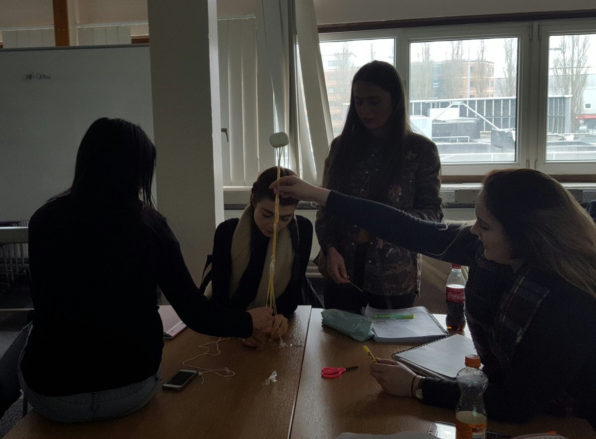 MishShells's tweet photo. Fantastic afternoon teaching Group Dynamics #teambuilding   #marshmallowchallenge  @glyndwrhealth @GlyndwrUni https://t.co/go7IUOWJAN