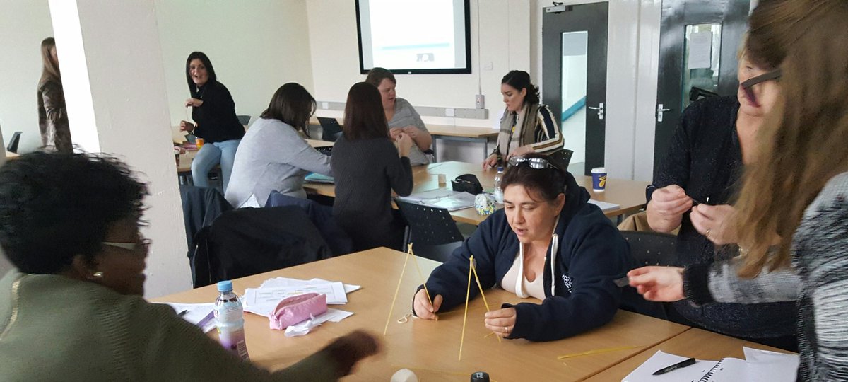 MishShells's tweet photo. Fantastic afternoon teaching Group Dynamics #teambuilding   #marshmallowchallenge  @glyndwrhealth @GlyndwrUni https://t.co/go7IUOWJAN